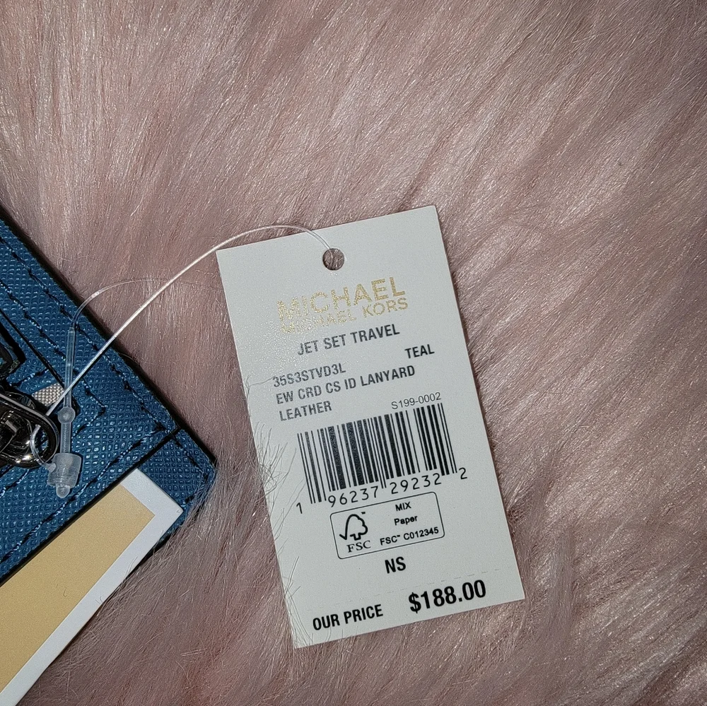 Nwt Michael kors card holder teal new - Picture 3 of 3